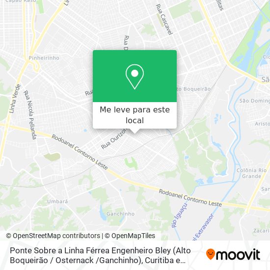 Ponte Sobre a Linha Férrea Engenheiro Bley (Alto Boqueirão / Osternack /Ganchinho) mapa