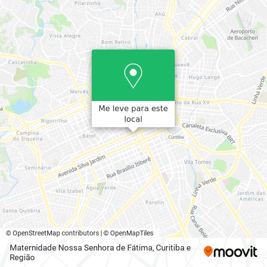 Maternidade Nossa Senhora de Fátima mapa