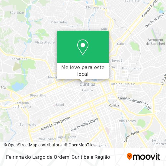 Feirinha do Largo da Ordem mapa