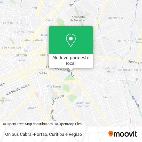 Onibus Cabral-Portão mapa