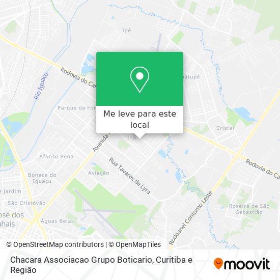 Chacara Associacao Grupo Boticario mapa