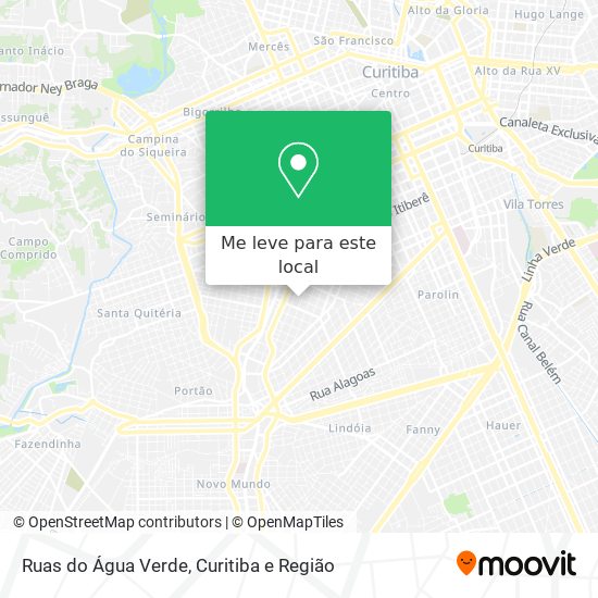 Ruas do Água Verde mapa