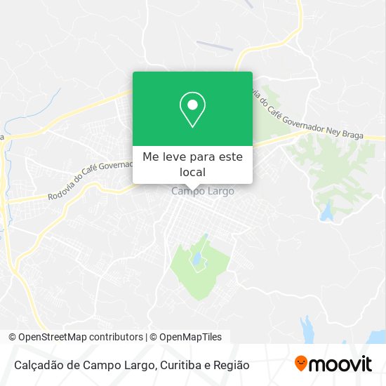 Calçadão de Campo Largo mapa