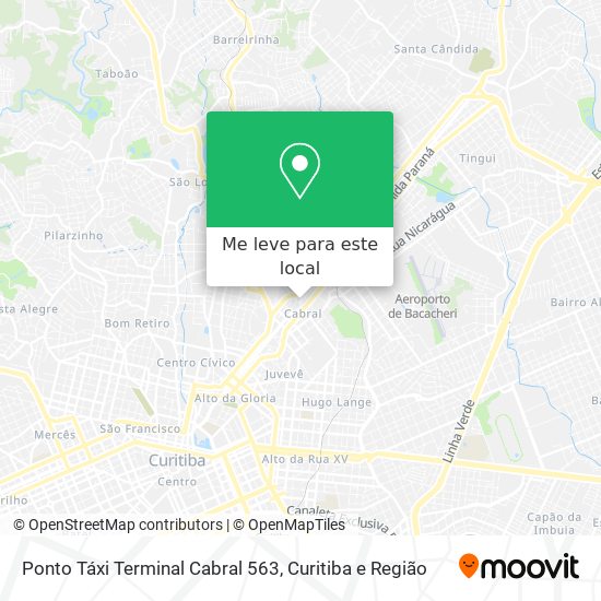 Ponto Táxi Terminal Cabral 563 mapa