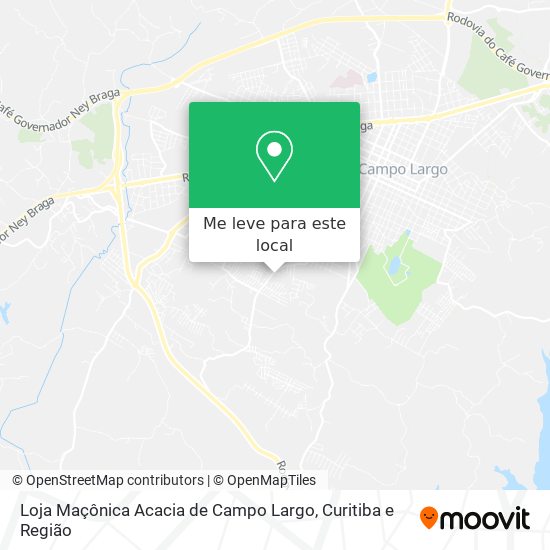 Loja Maçônica Acacia de Campo  Largo mapa