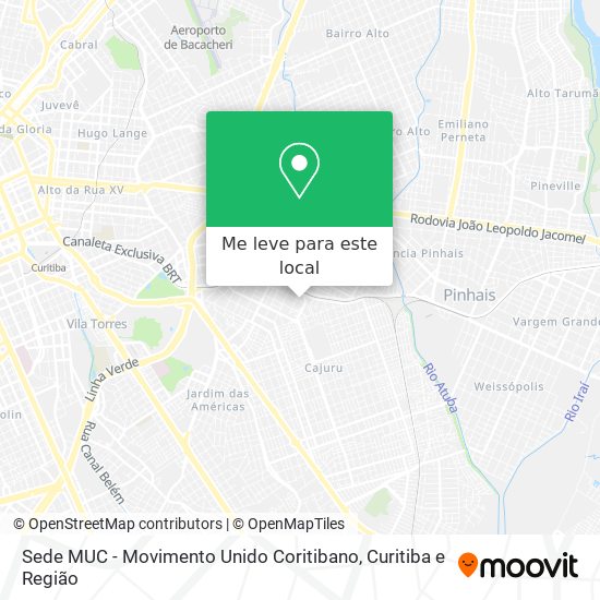 Sede MUC - Movimento Unido Coritibano mapa