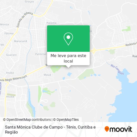 Santa Mônica Clube de Campo - Tênis mapa