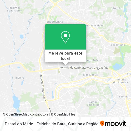 Pastel do Mário - Feirinha do Batel mapa