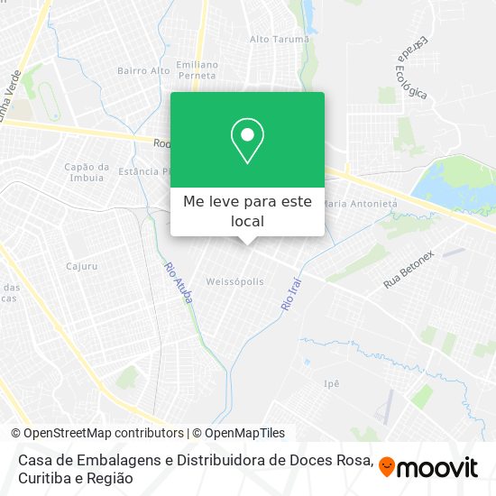Casa de Embalagens e Distribuidora de Doces Rosa mapa