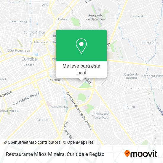 Restaurante Mãos Mineira mapa