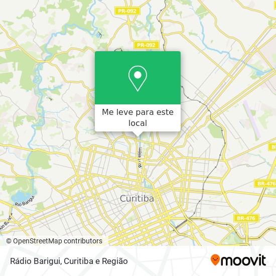 Rádio Barigui mapa