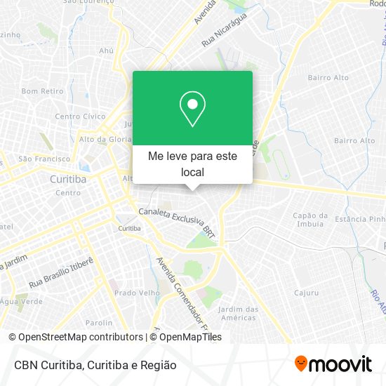 CBN Curitiba mapa