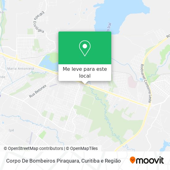 Corpo De Bombeiros Piraquara mapa