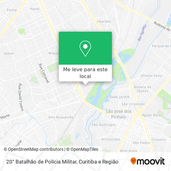 20° Batalhão de Polícia Militar mapa