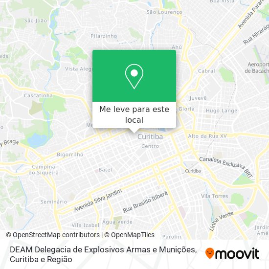 DEAM Delegacia de Explosivos Armas e Munições mapa