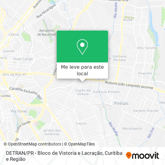 DETRAN / PR - Bloco de Vistoria e Lacração mapa