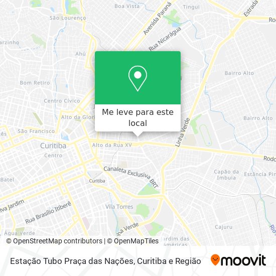 Estação Tubo Praça das Nações mapa