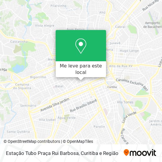 Estação Tubo Praça Rui Barbosa mapa