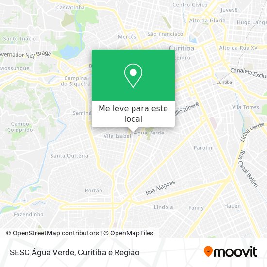 SESC Água Verde mapa