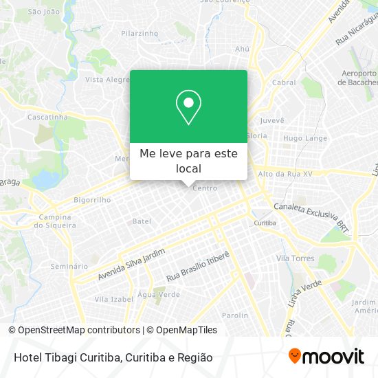 Hotel Tibagi Curitiba mapa