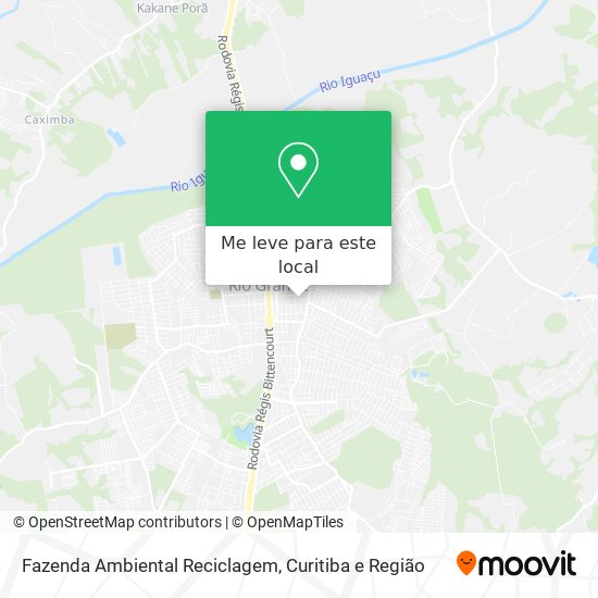 Fazenda Ambiental Reciclagem mapa