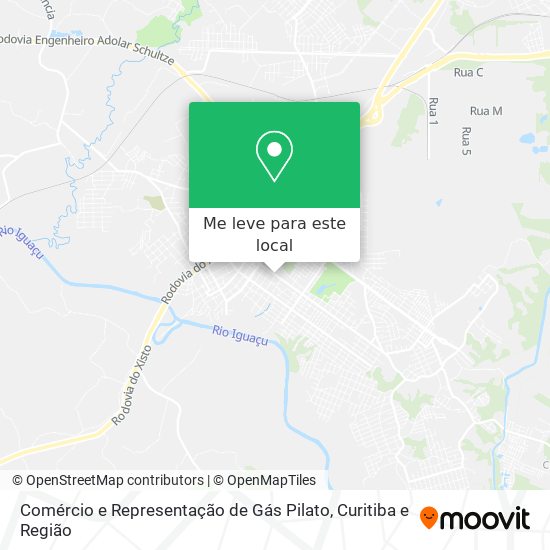 Comércio e Representação de Gás Pilato mapa