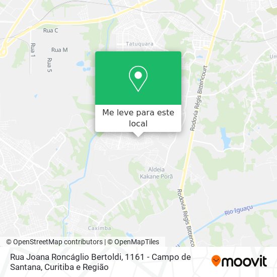 Rua Joana Roncáglio Bertoldi, 1161 - Campo de Santana mapa