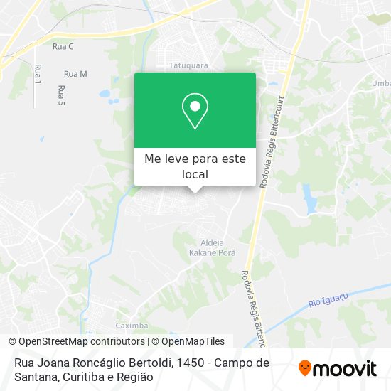 Rua Joana Roncáglio Bertoldi, 1450 - Campo de Santana mapa