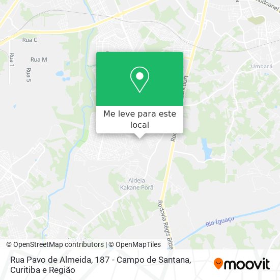 Rua Pavo de Almeida, 187 - Campo de Santana mapa