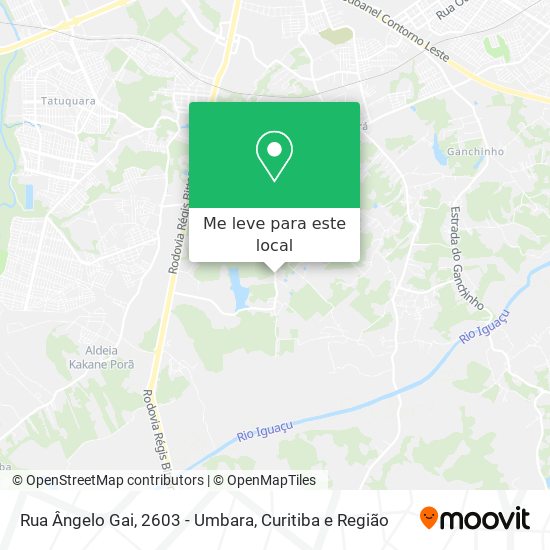 Rua Ângelo Gai, 2603 - Umbara mapa