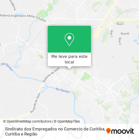 Sindicato dos Empregados no Comercio de Curitiba mapa