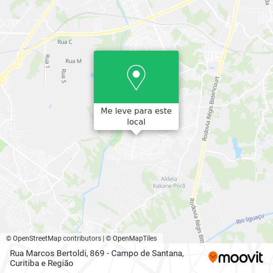 Rua Marcos Bertoldi, 869 - Campo de Santana mapa