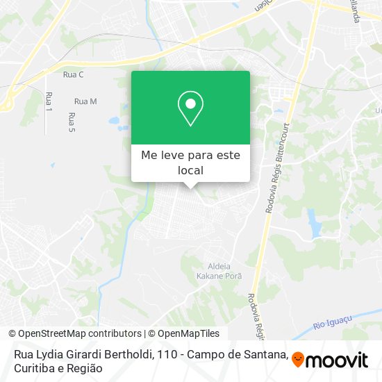 Rua Lydia Girardi Bertholdi, 110 - Campo de Santana mapa