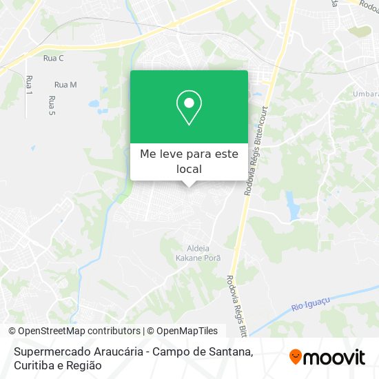 Supermercado Araucária - Campo de Santana mapa