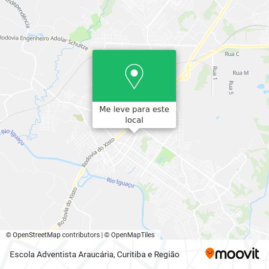 Escola Adventista Araucária mapa