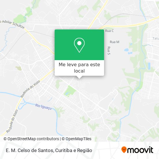 E. M. Celso de Santos mapa