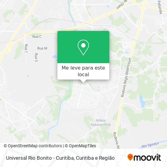 Universal Rio Bonito - Curitiba mapa