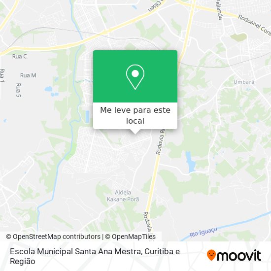 Escola Municipal Santa Ana Mestra mapa