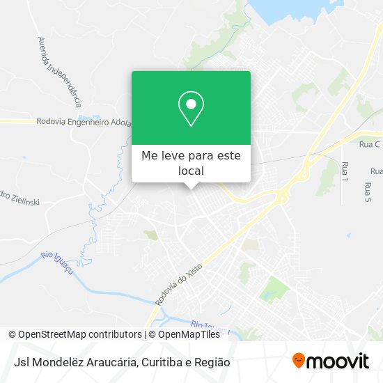 Jsl Mondelëz Araucária mapa