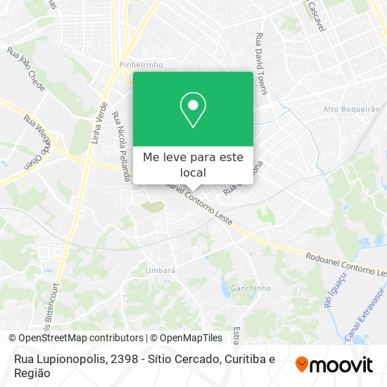 Rua Lupionopolis, 2398 - Sítio Cercado mapa