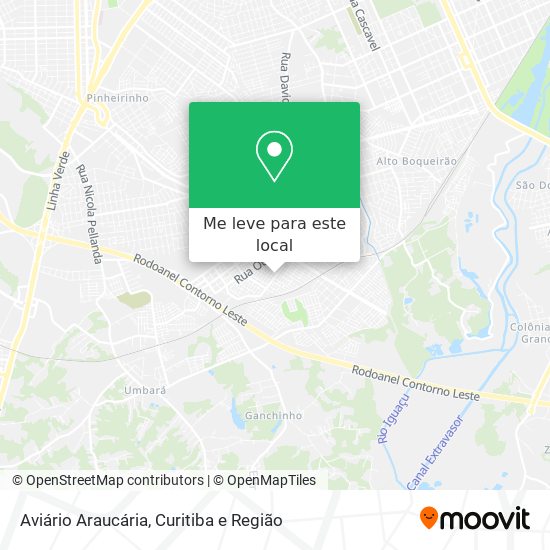 Aviário Araucária mapa