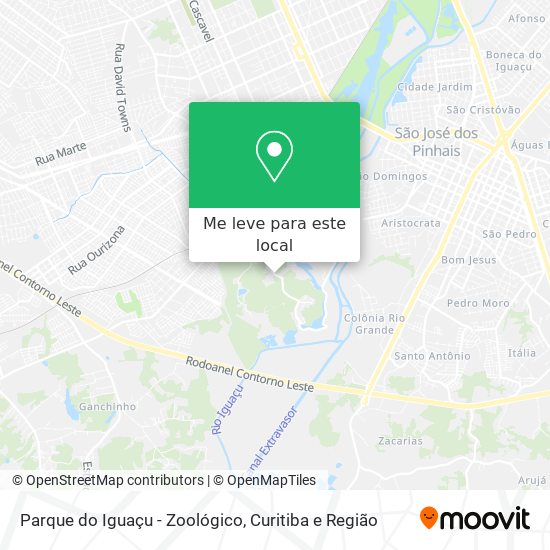 Parque do Iguaçu - Zoológico mapa