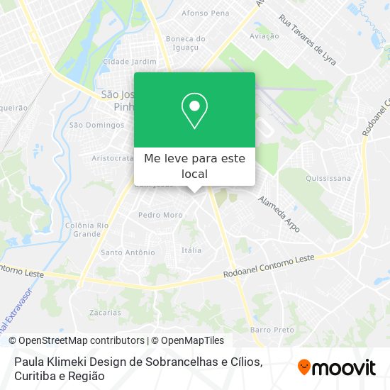 Paula Klimeki Design de Sobrancelhas e Cílios mapa