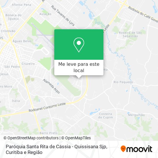 Paróquia Santa Rita de Cássia - Quissisana Sjp mapa
