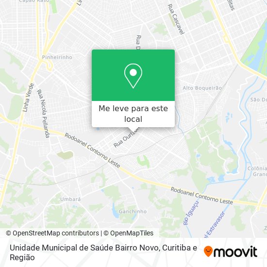 Unidade Municipal de Saúde Bairro Novo mapa