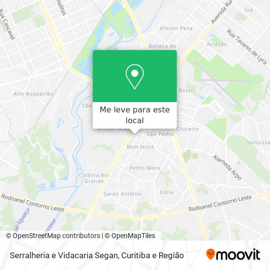 Serralheria e Vidacaria Segan mapa