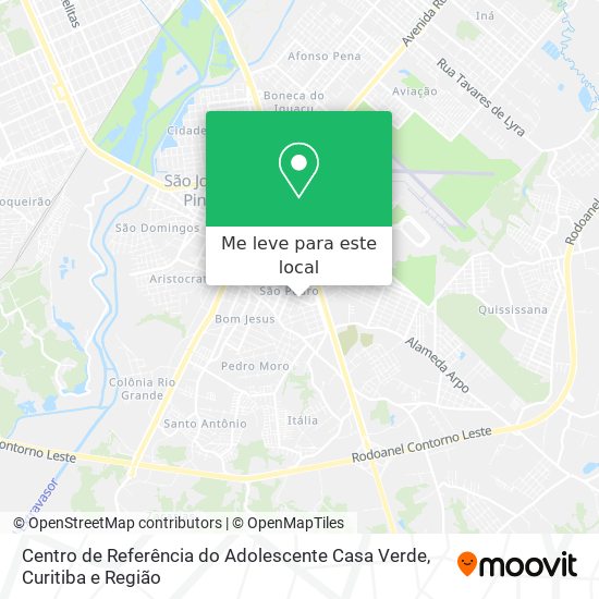 Centro de Referência do Adolescente Casa Verde mapa