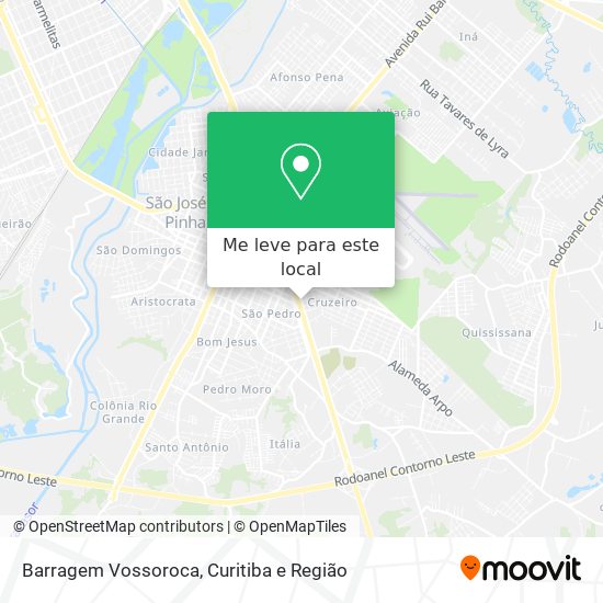Barragem Vossoroca mapa