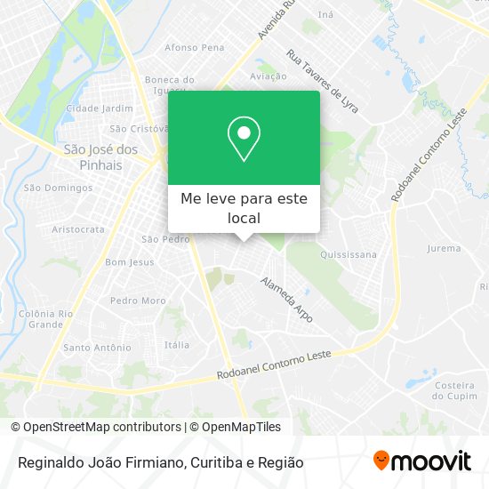 Reginaldo João Firmiano mapa