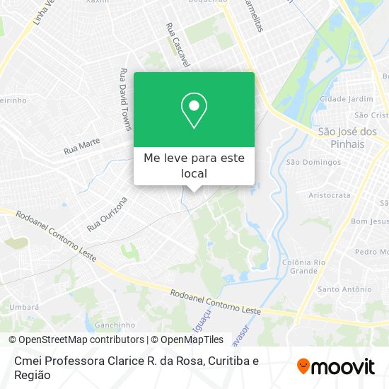 Cmei Professora Clarice R. da Rosa mapa